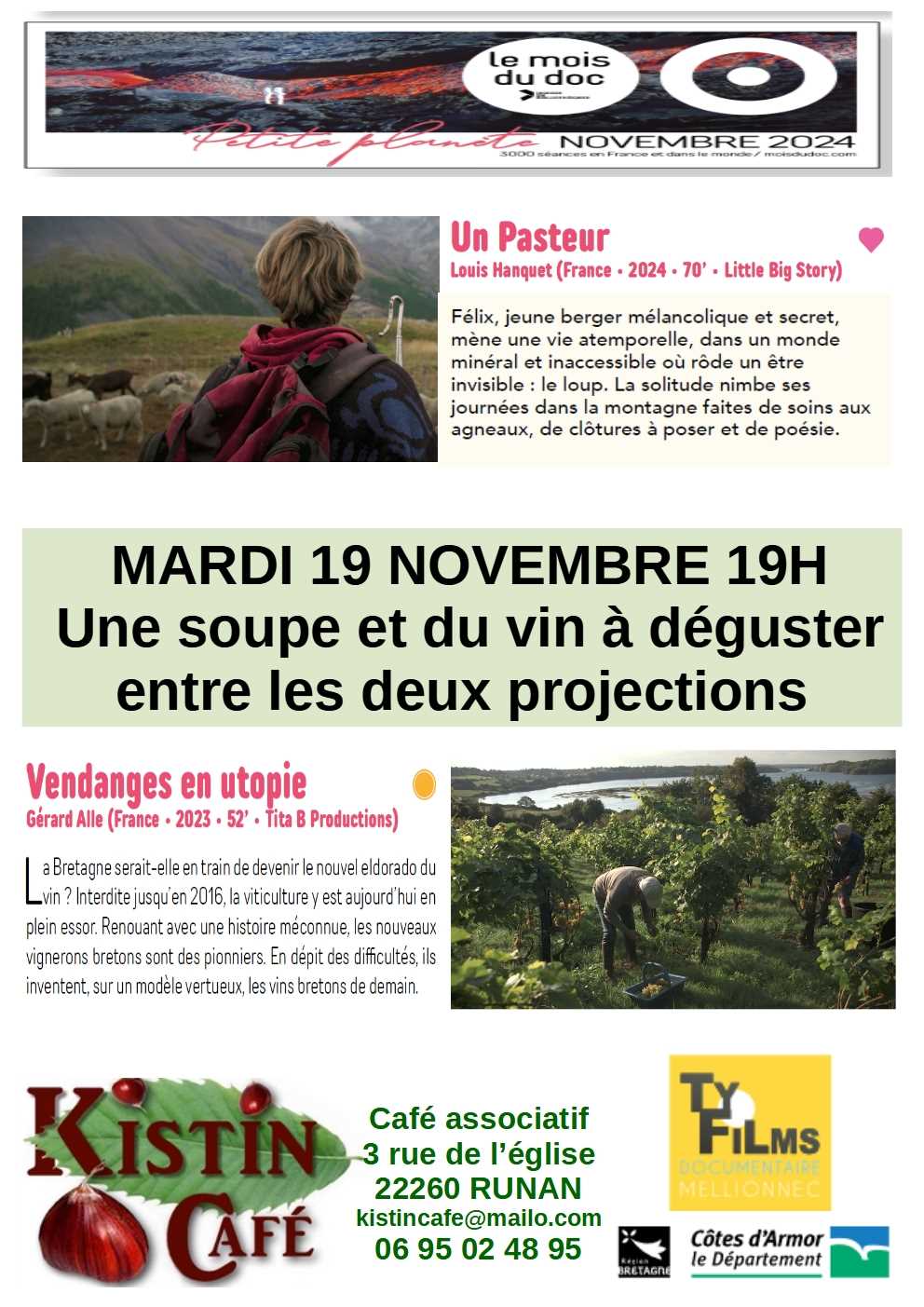 Affiche Mois du Doc 19 novembre 2024